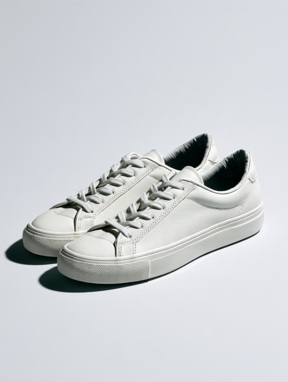 Leather Sneakers, White
