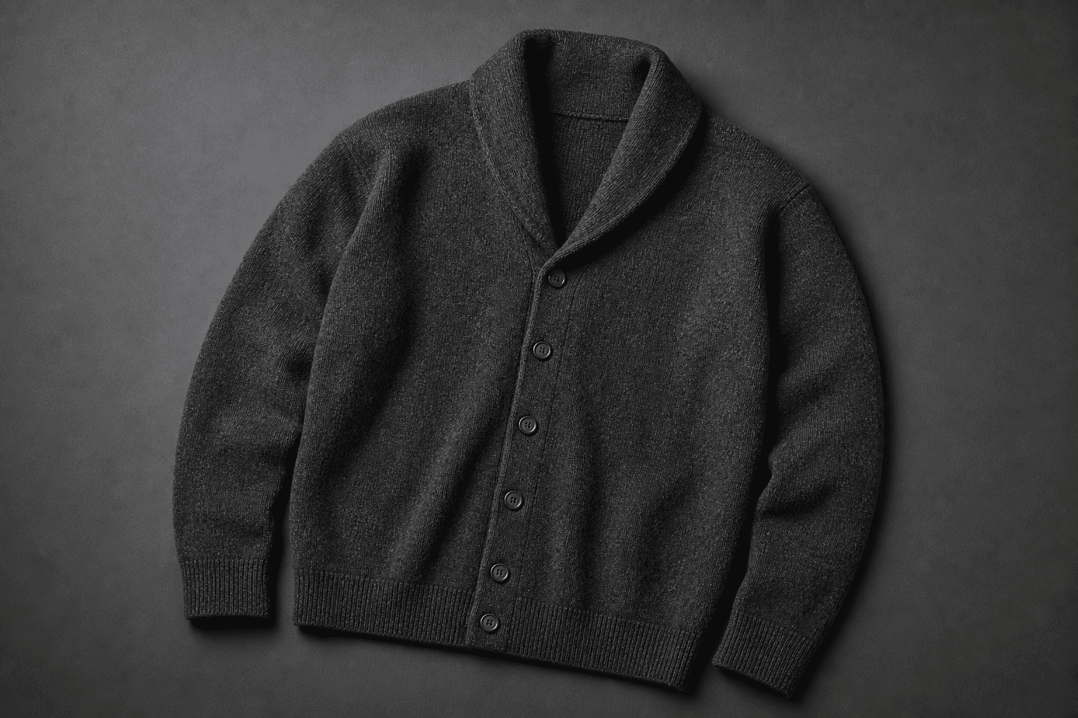 Charcoal Wool Cardigan