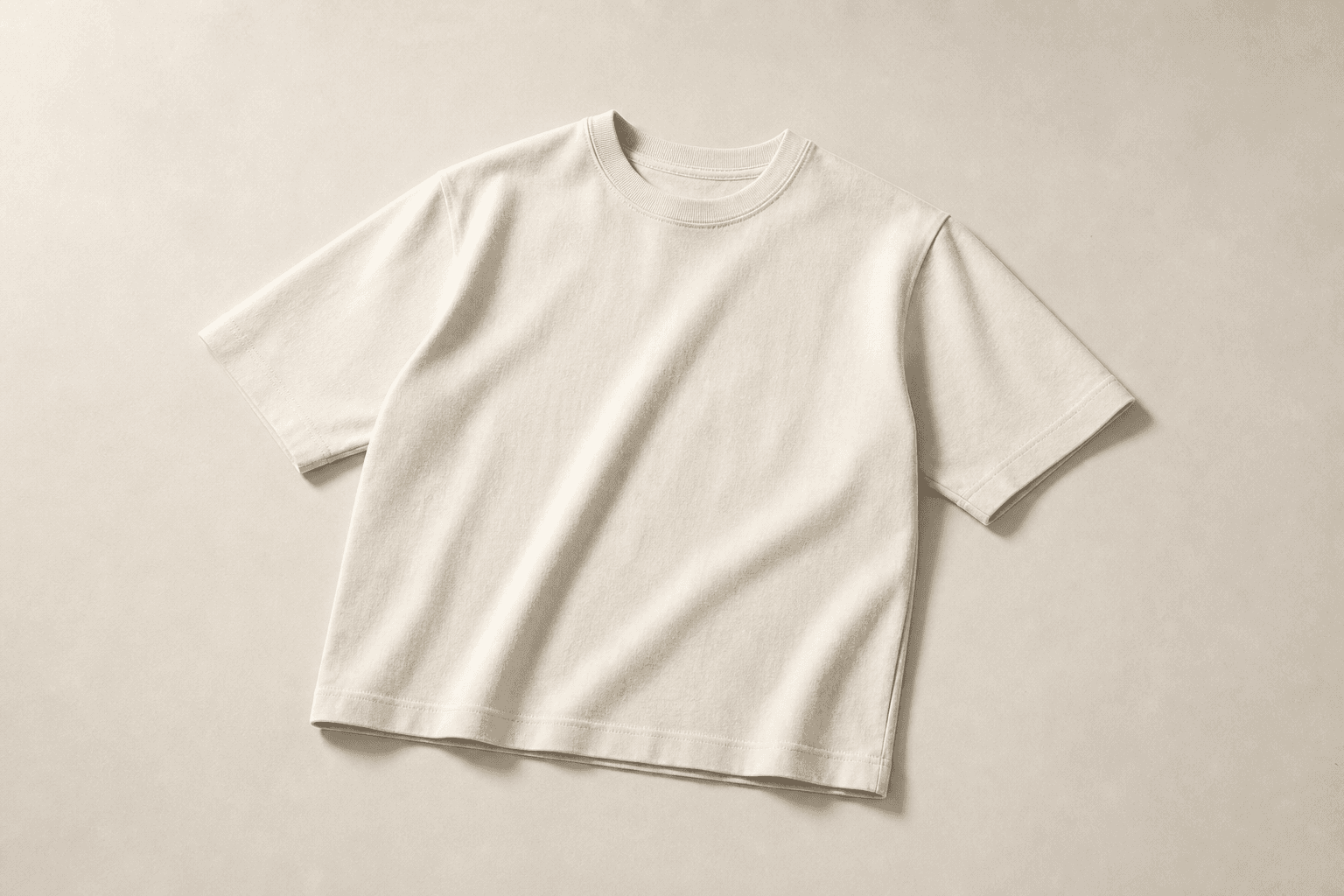 Cream boxy tee — UGC